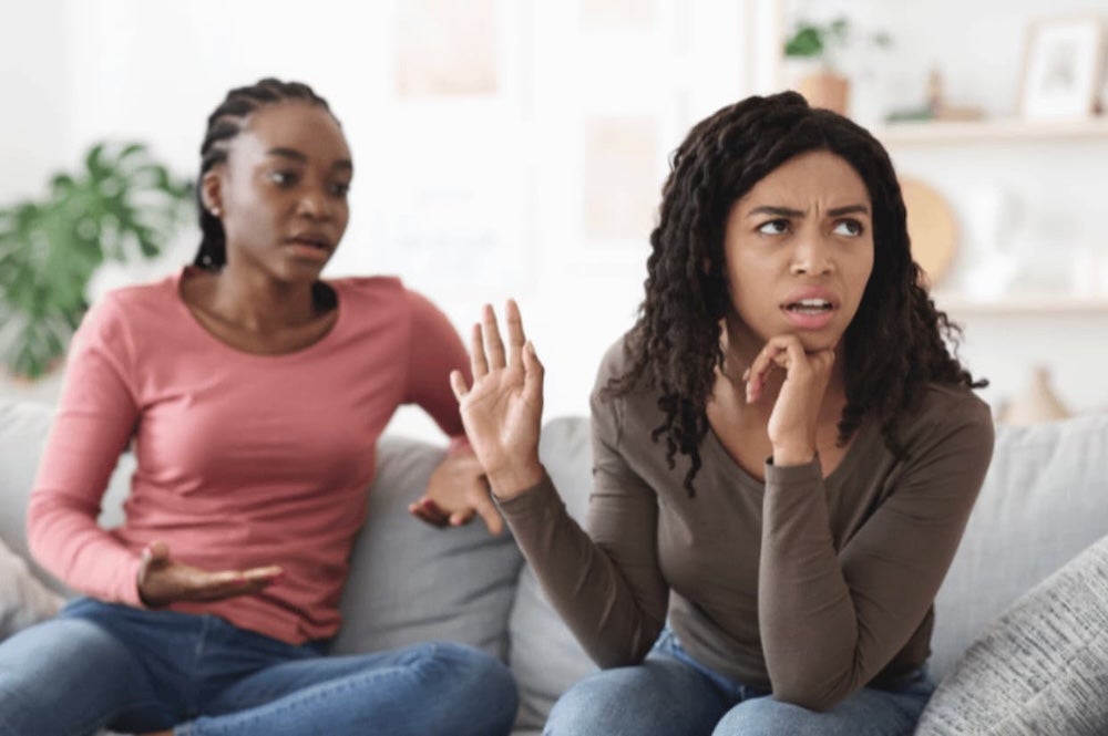 Two roommates seemingly arguing