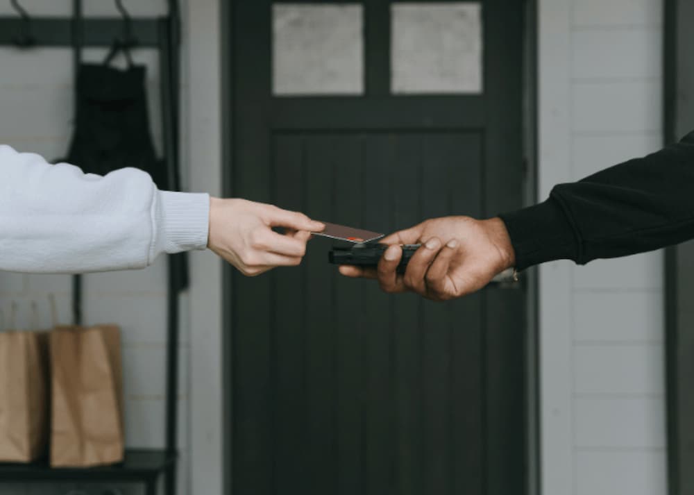 An image of someone making a contactless card payment